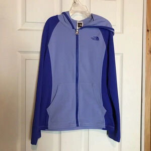 The North Face Girls Size Medium 10-12 Hoodie Fleece Purple Lavender Full Zip